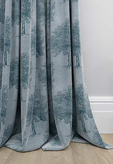 Vintage Tree Velvet, Monochrome - Made to Measure Curtains